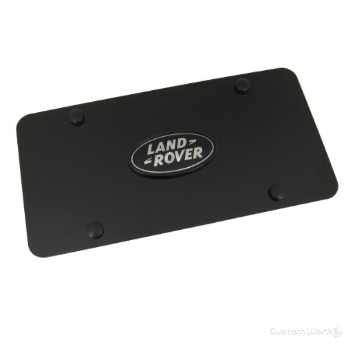 Land Rover Logo On Black License Plate
