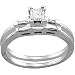 14K White Gold Diamond Bridal Engagement Ring