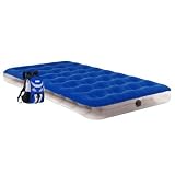 AeroBed 05111 Twin Blue Overnighter Inflatable Aero Air Bed Mattress and Lightweight Backpack