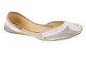 Unze Pumps (indian Khussa) - Cs9626-Silver-1.0
