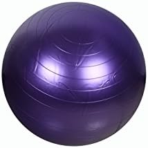 Matsuta Inflatable Anti Burst Yoga Exercise Ball with Pump, Purple, 26"