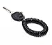 Bluecell Pack of 20 Plastic Wrist Coil Wrist band Key Ring chain for Outdoor Sport (Black)