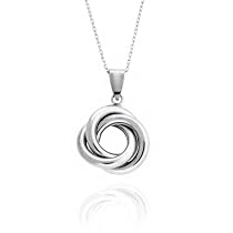 Karat Platinum Love Knot Pendant, 18"