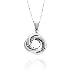 Karat Platinum Love Knot Pendant, 18