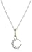 Mizuki Silver and Diamond Petite Crescent Necklace, 16