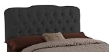 Skyline Furniture Surrey Queen Shantung-Upholstered Tufted Headboard, Black