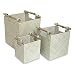 Pandanus and bamboo baskets, 'Boxed In' (set of 3) Image