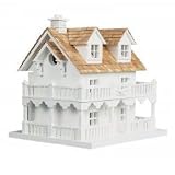 Bird House - Cape Cod Cottage (White/Red Cedar) (11H x 10.5W x 9.5D)