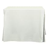 Tablevogue 34-Inch Fitted Folding Card Tablecloth, White