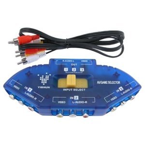 A V AV 3 Port Selector Switch w FREE Cable