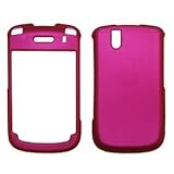 Hot Pink Rubberized Snap-On Cover Hard Case Cell Phone Protector for Blackb ....