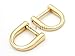 CRAFTMEmore Tiny D-Rings with SCREW Shackle Horseshoe U Shape Zip Puller Connector Purse Replacement for 3/8 Inch Strap 5 pcs (Gold)
