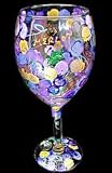 Wines & Vines Design - Hand Painted - Grande Wine - 16 oz..