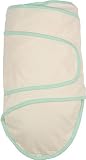 Miracle Blanket - Beige with Green Trim Swaddle Blanket