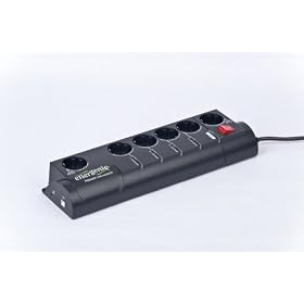 Steckdosenleiste 6fach �-Schutz/Master-Slave/Timer silber