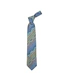 Missoni Blue Zig Zag Lines Woven Silk Tie