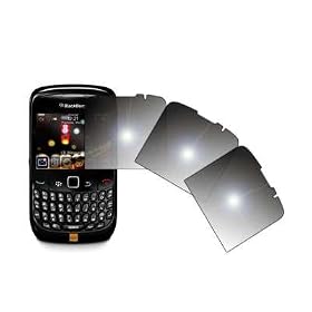 Premium Reusable LCD Mirror Screen Protectors for Blackberry Curve 8520 Pack of 3 pcs