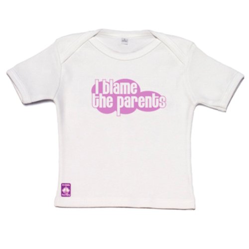 Childrens Toyshop   : Dribble Factory : I Blame the Parents (girl) white t-shirt 12m