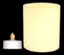 Wax 3.5 Inch Candle Sleeve Holds a Flickering Battery T-Lite For Safe, Clean Use (3 Pcs)