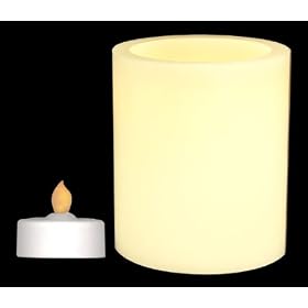 Wax 3.5 Inch Candle Sleeve Holds a Flickering Battery T-Lite For Safe, Clean Use (3 Pcs)