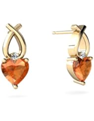 Genuine Fire Opal 14kt Yellow Gold Earrings