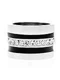 GUESS Online Exclusive - Enamel Ring - Size 6, BLACK (6)