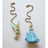 Buy 2 Piece Disney Princess Cinderella Tinkerbell Ceiling Fan Pull Pulls Lamp by 2cute2miss