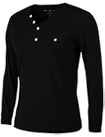 Match K|G Mens Henleys Shirts Long-Sleeve/Slim Fit