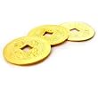 Gold I-Ching Coins (Set of 5)