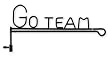 Go Team! Garden Size Flag Pole