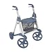 275 lb Weight Capacity Most technically sophisticated 4-wheel walker on the market Two oversized 10 front wheels float over any surface Built-in curb assist Hidden Brake Cables Handle height quickly adjusts from 32" to 39" without any loose hardware pieces Patented seat height adjusts to the users stature Removable under seat carry-all basket Self-standing fold Rollator is fully assembled Color: Platinum