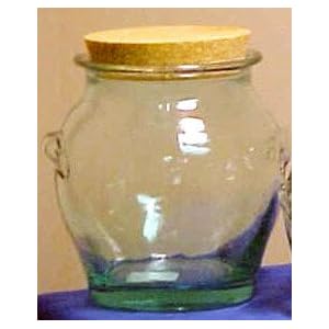 34 Ounce Glass Cork Top Canister Storage Jar From Spain by glaspak