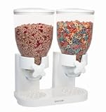 White Zevro Indispensable Double Cereal Food Dispenser