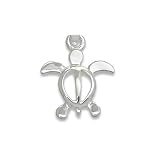 Hawaiian Jewelry Sterling Silver Honu Sea Turtle Pendant