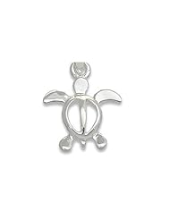 Hawaiian Jewelry Sterling Silver Honu Sea Turtle Pendant