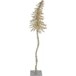 5' Pre-Lit Champagne Sparkling Fantasy Artificial Christmas Tree - Clear Lights
