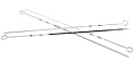 Large metal BBQ skewers 4 pack