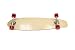 Natural Maple Kick tail Longboard Complete silver trucks orange wheels 10 x 44
