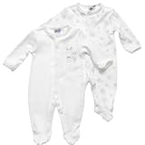 Junior J by Jasper Conran- White 'bunny' sleepsuits- 0-3 months