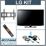 LG 47LD450 47 inch Class 1080p Full HD LCD TV with Advanced Accessory Kit (2 HDMI Cables, 1 RGB Cable, 1 Audio Cable, Plasma / LCD Clean Kit, Monster 6 Outlet Surge Protection, TV Wall and Ceiling Mount)