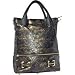 Betty Black and Gold Vertical Womens Designer Laptop Bag by Kerri Mack 