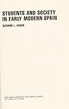 Students and society in early modern Spain