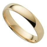 Image of 18ct Yellow 4mm Court Shaped Wedding Ring
