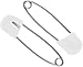 Sassy Diaper Pins, White
