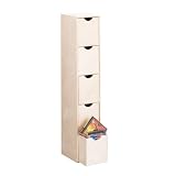 Produkt-Bild: Zeller 13195 Schubladenelement, 5-er, Birke 21 x 16 x 86 cm