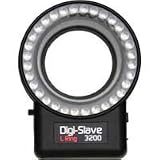 Digi-Slave L-Ring 3200, Powerful, Versatile LED Ring Light with Removable Diffuser, Continuous or Flash for Digital Macro Photography