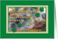 St. Patrick's Day Birthday Party, Lucky Shamrocks Card