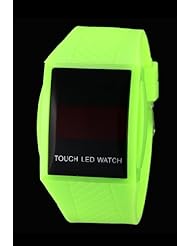 Youyoupifa Black Dial Green Silicone Touch Screen LED Sports Wrist Watch£¨Unisex£©