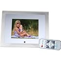 5.6" Digital Photo Frame - White matte with clear acrylic frame, Reads SD, MMC and MS media cards