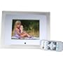 5.6" Digital Photo Frame - White matte with clear acrylic frame, Reads SD, MMC and MS media cards